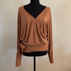 Free People deep v-neck blouse
